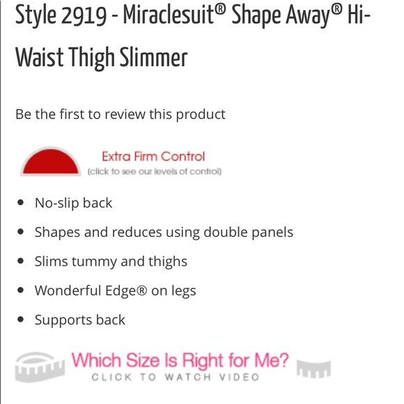 Miraclesuit Shapeaway thigh slimming high waisted - Picture 3 of 5